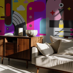 Vibrant Abstract Faces