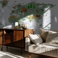 Kids Illustrated World Map