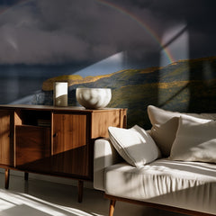 Rainbow Over Wild Cliffs