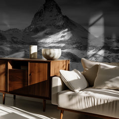 Black White Matterhorn Skiing