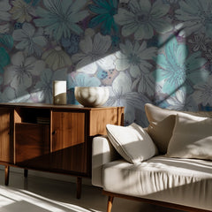 Soft Blue Floral Pattern