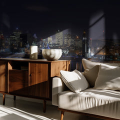 Moonlit City Reflections