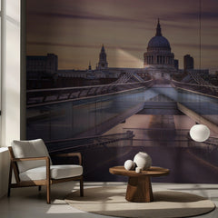 Landmarks Millennium bridge leading towards St Paul's church – kvalitetsprodukt för ett vackrare och mer hållbart hem