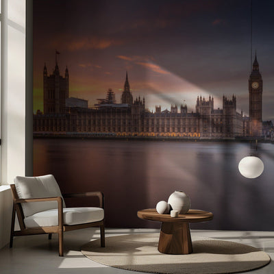 London Palace of Westminster Solnedgang rumsbild 3