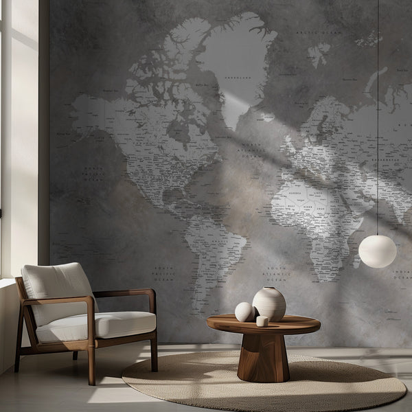 Detailed world map with cities bild 2