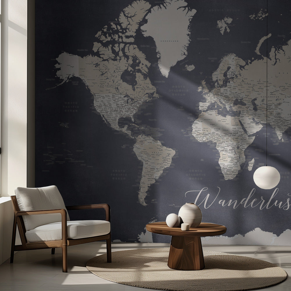 Wanderlust world map Glyn