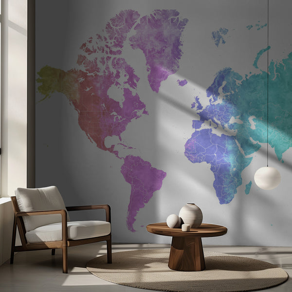 Jude watercolor world map bild 2