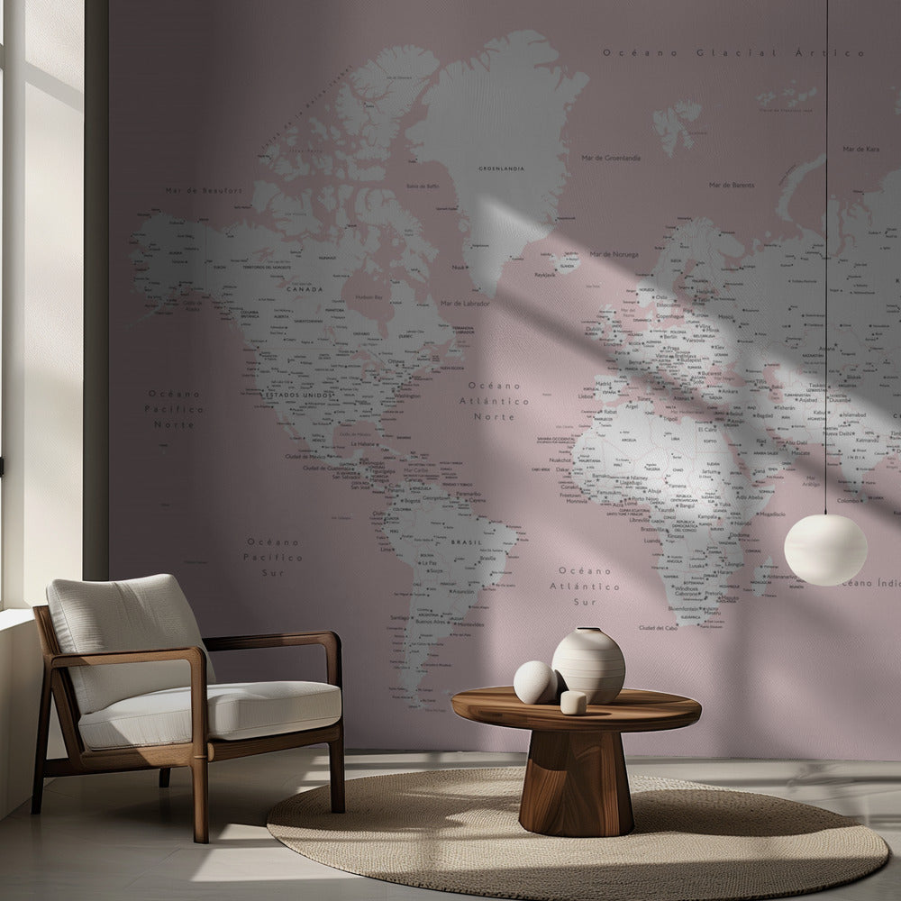Leire world map in Spanish