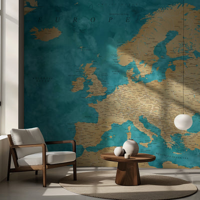 Lexy detailed Europe map rumsbild 2