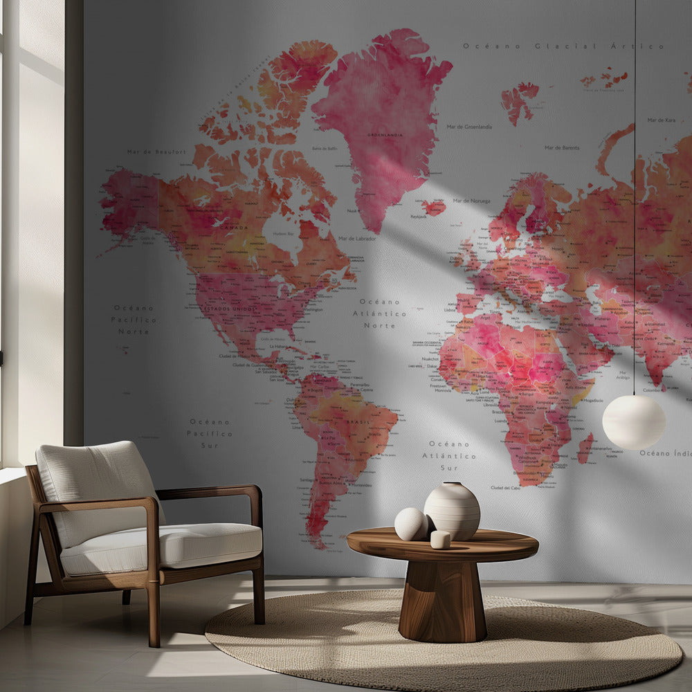 Tatiana world map in Spanish