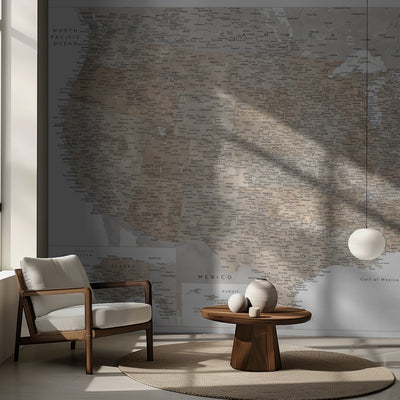 Highly detailed map of the United States Abey rumsbild 2
