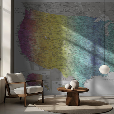 Highly detailed map of the United States, Jude rumsbild 2