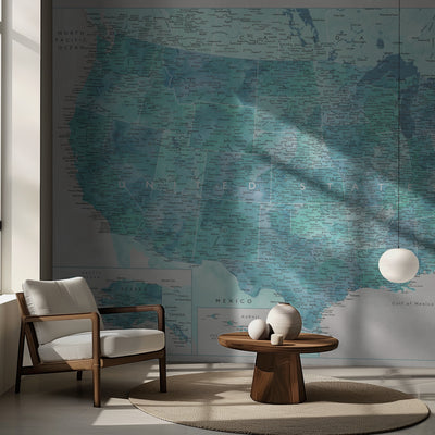 Highly detailed map of the United States, Harriet rumsbild 2