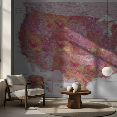 Highly detailed map of the United States, Tatiana rumsbild 2