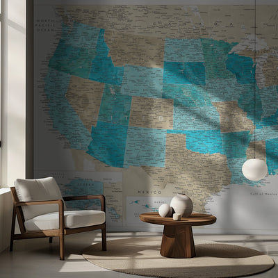 Highly detailed map of the United States, Uxia rumsbild 2