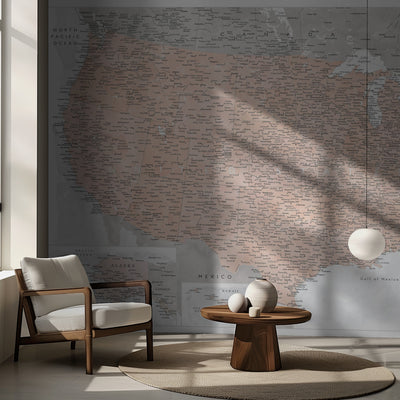 Highly detailed map of the United States, Lynette rumsbild 2