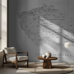 Kartor Gray watercolor map of the Czech Republic – kvalitetsprodukt för ett vackrare och mer hållbart hem