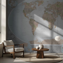 Kartor Classic world map in watercolor Therese – kvalitetsprodukt för ett vackrare och mer hållbart hem