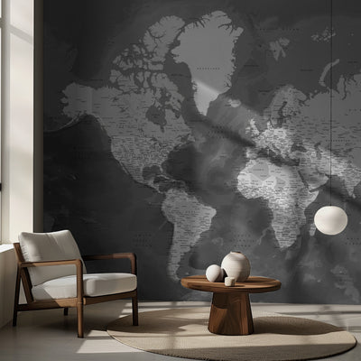 Detailed world map with cities, Patwin rumsbild 2
