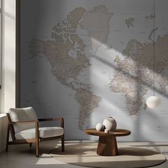 Kartor Detailed world map with cities Louie – kvalitetsprodukt för ett vackrare och mer hållbart hem