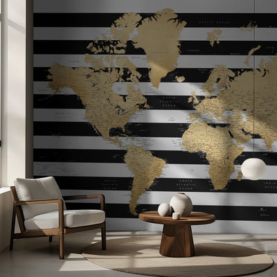 Detailed world map with cities, Harper rumsbild 2
