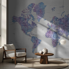 Kartor Detailed world map with cities Raul – kvalitetsprodukt för ett vackrare och mer hållbart hem