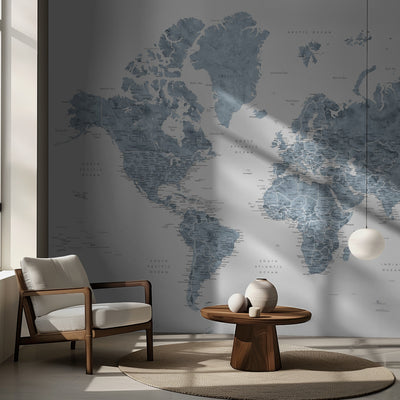 Detailed world map with cities, Ninian rumsbild 2