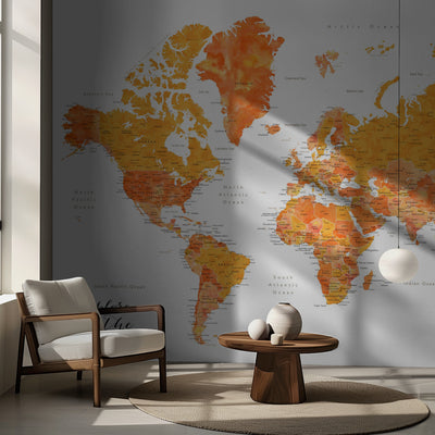 Explore world map with cities, Carlotta rumsbild 2