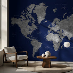 Kartor Watercolor world map with cities Kawena – kvalitetsprodukt för ett vackrare och mer hållbart hem
