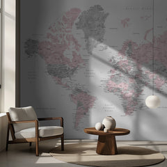 Kartor Watercolor world map with cities Xenia – kvalitetsprodukt för ett vackrare och mer hållbart hem