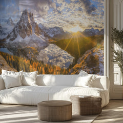 Golden Mountain Lake Sunrise