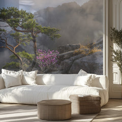 Misty Cliff Pine Blossoms