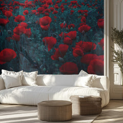 Moody Poppy Field