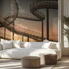 Spiral Path at Sunset