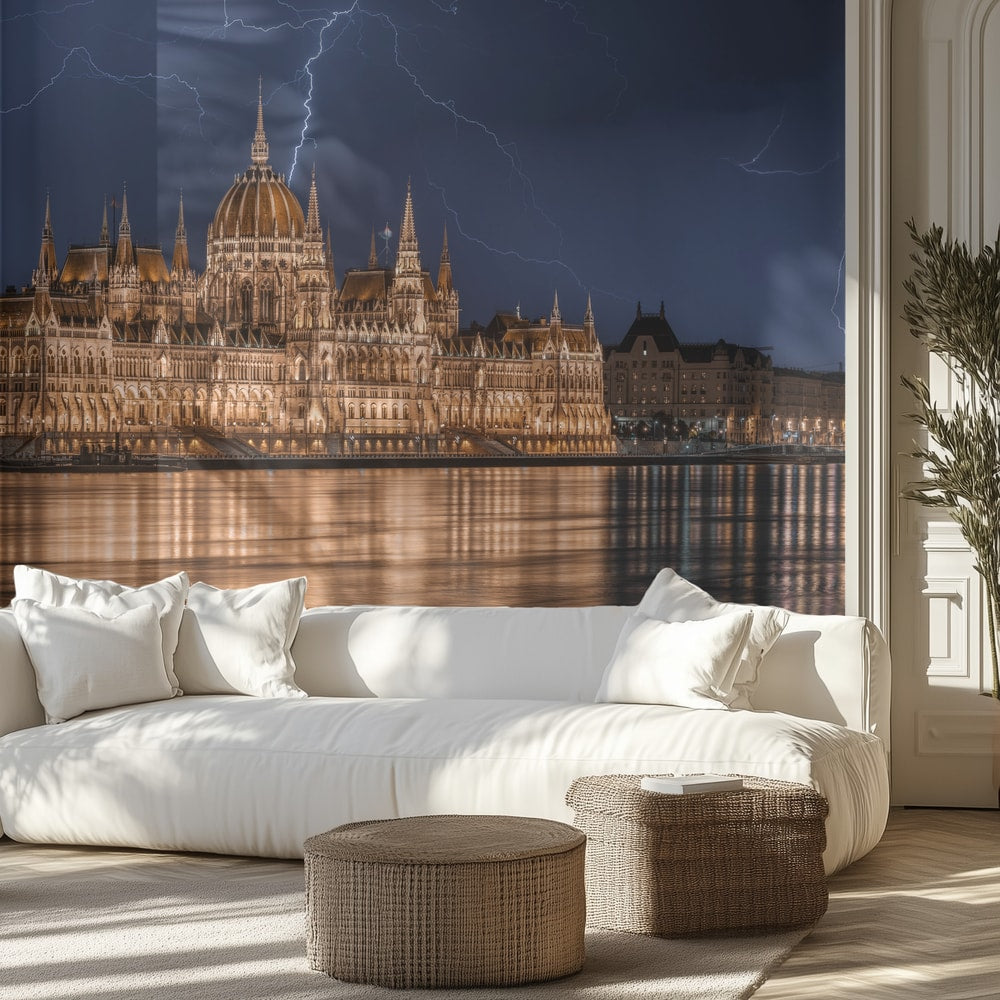 Budapest Parliament Lightning