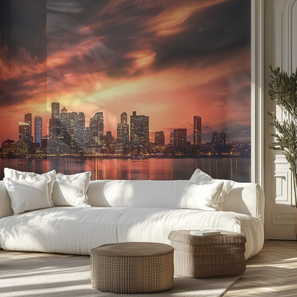 Vibrant Skyline Reflections