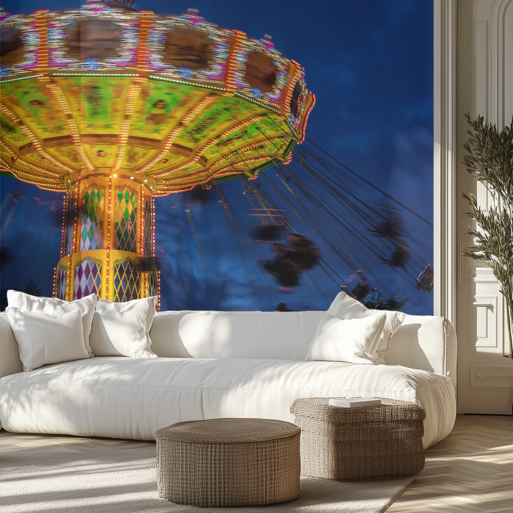 Colorful Swing Ride Night