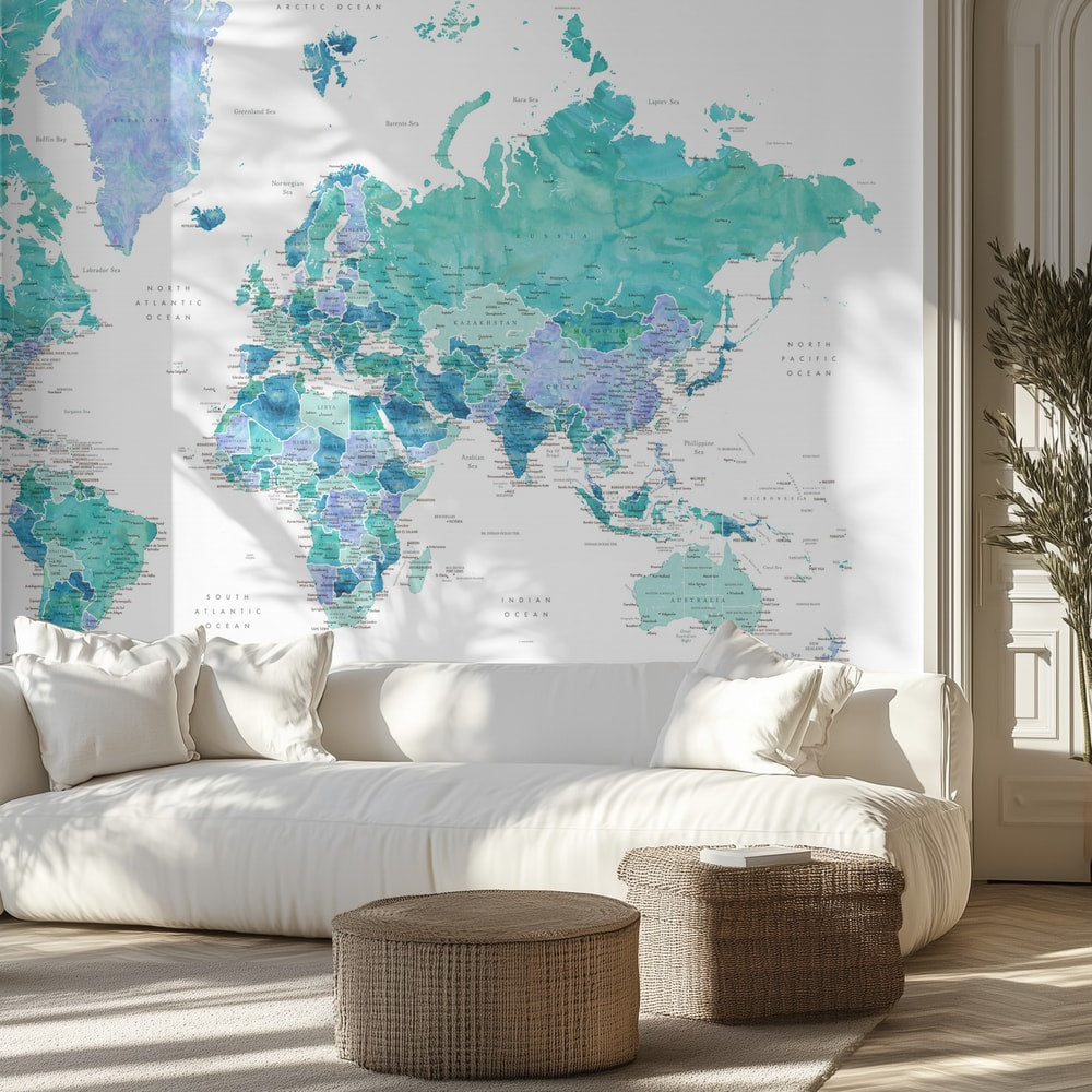 Watercolor World Map
