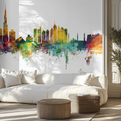 Colorful Dubai Skyline