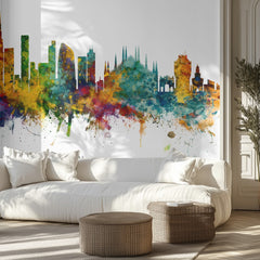 Colorful Milan Skyline