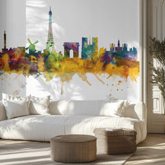 Paris Watercolor Skyline