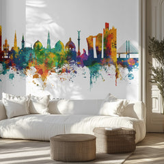 Copenhagen Watercolor Skyline