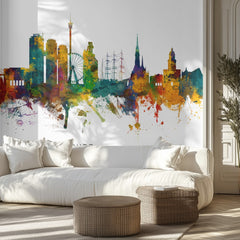 Gothenburg Watercolor Skyline