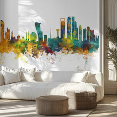 Colorful Abu Dhabi Skyline
