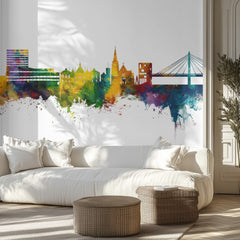 Colorful Umea Skyline