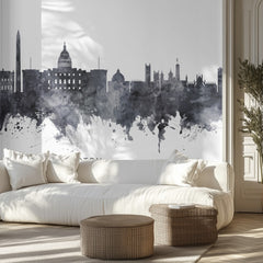 Watercolor Washington DC Skyline