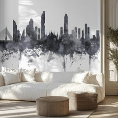 Bangkok Watercolor Skyline