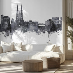 Uppsala Watercolor Skyline