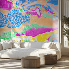 Vibrant Fluid Floral Abstract