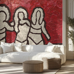 Three Women In Red